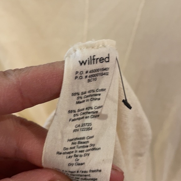 Aritzia Cashmere Silk Cotton Blend Ivory Cardigan - Picture 5 of 6